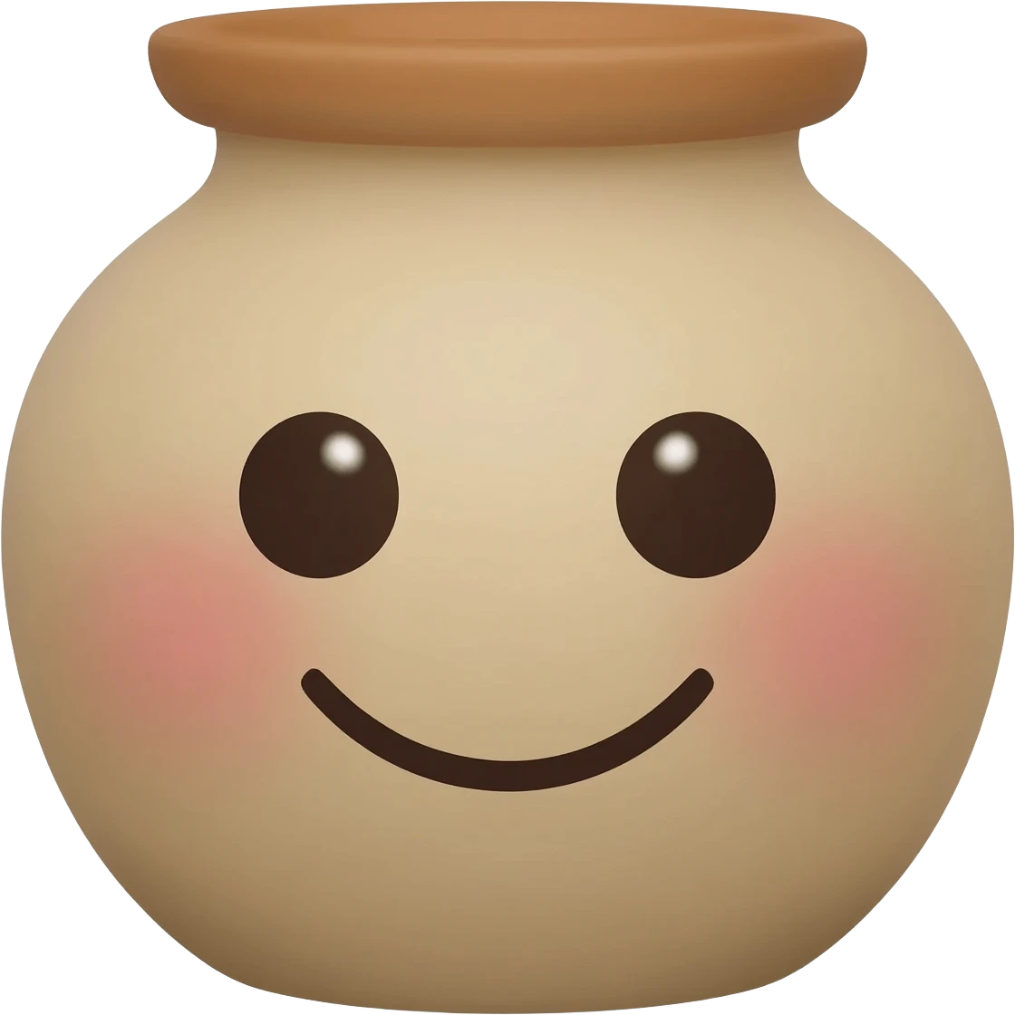 jar with cute face emoji