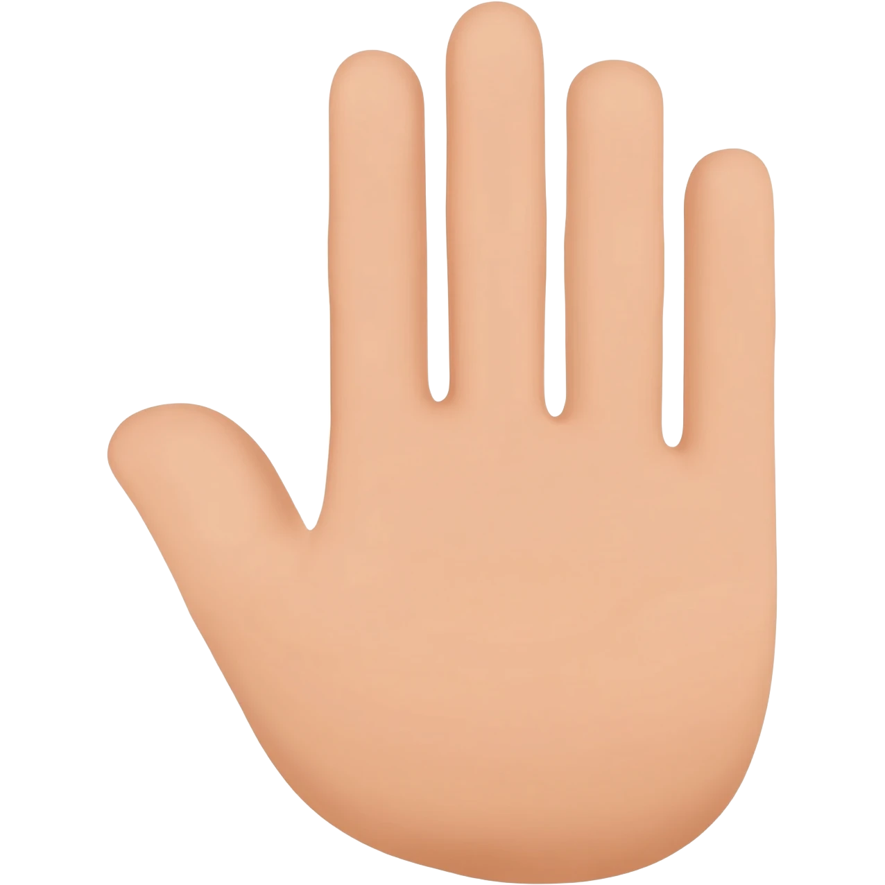 Hand with 5 fingers with middle fingers half fold emoji