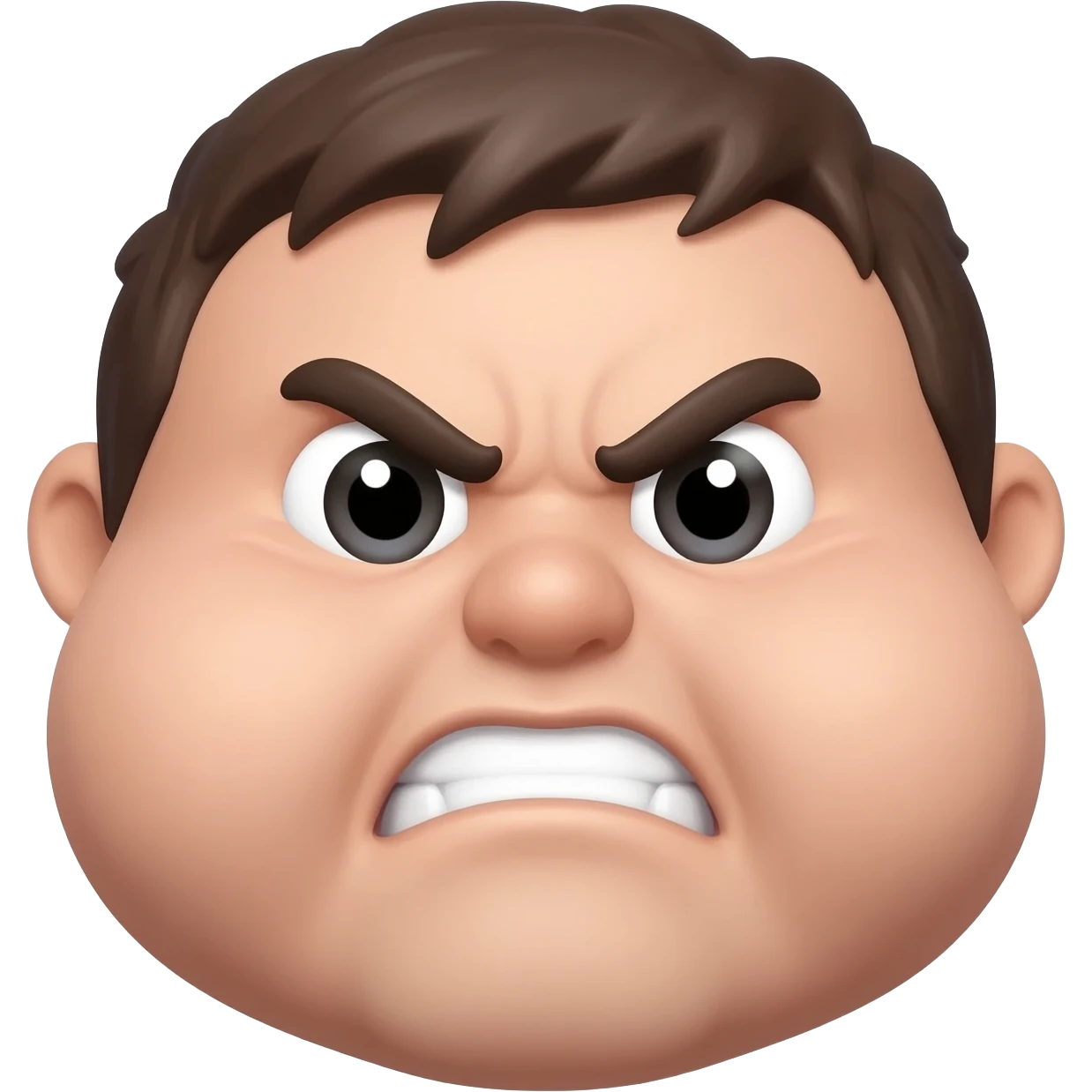 Puffed out cheeks emoticon  stock vector make little anrgry emoji