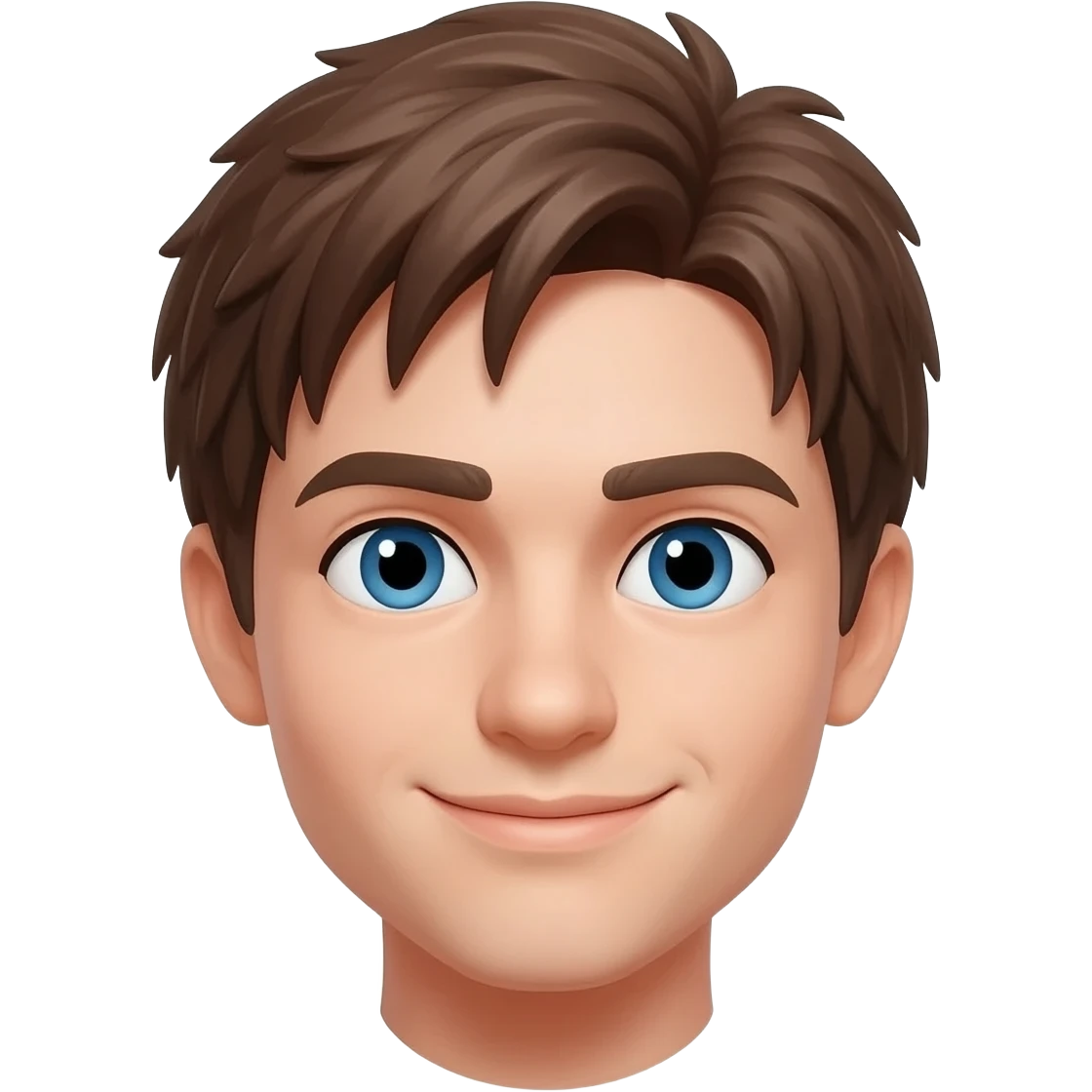 brown hair blue eyes emoji