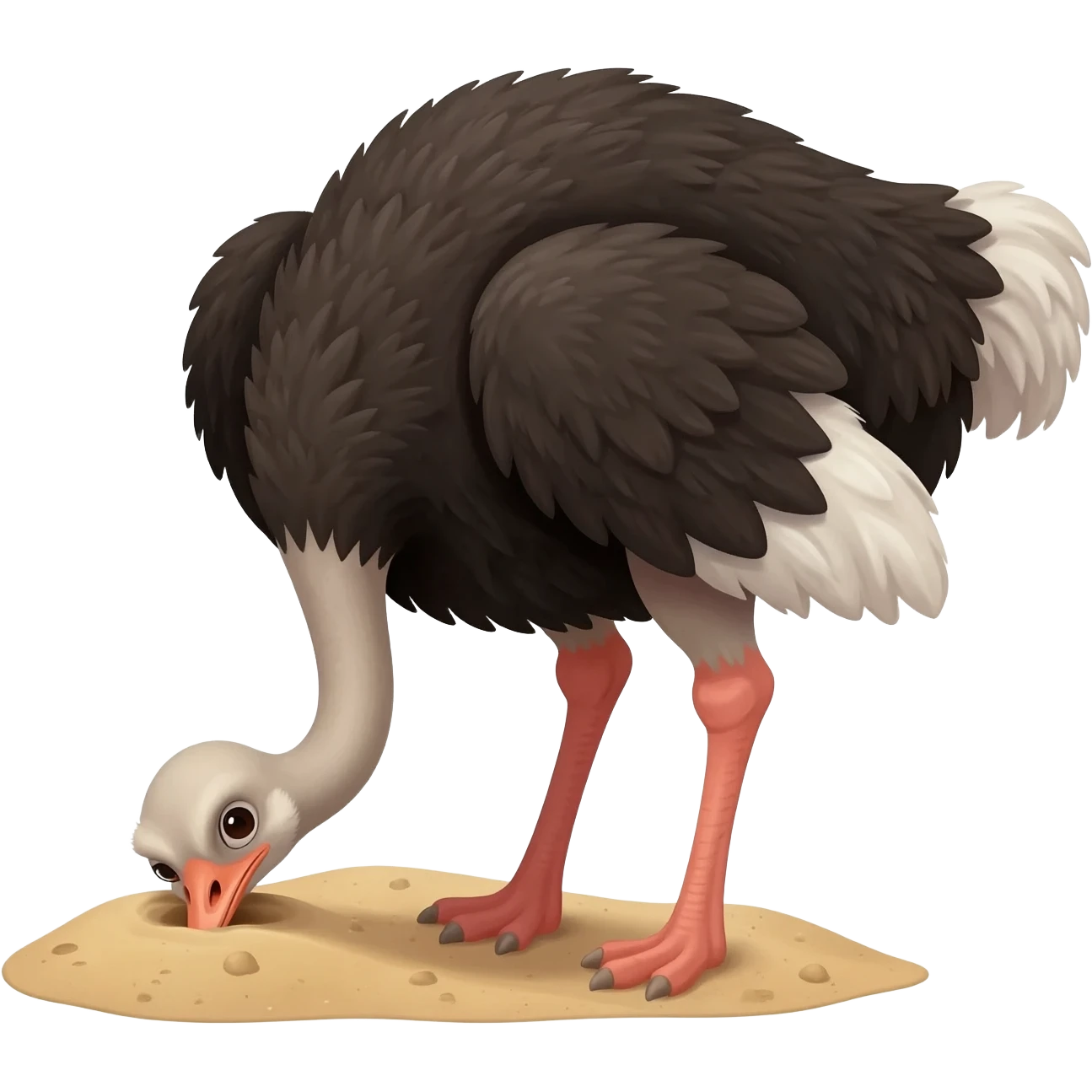 ostritch standing with head in the sand emoji