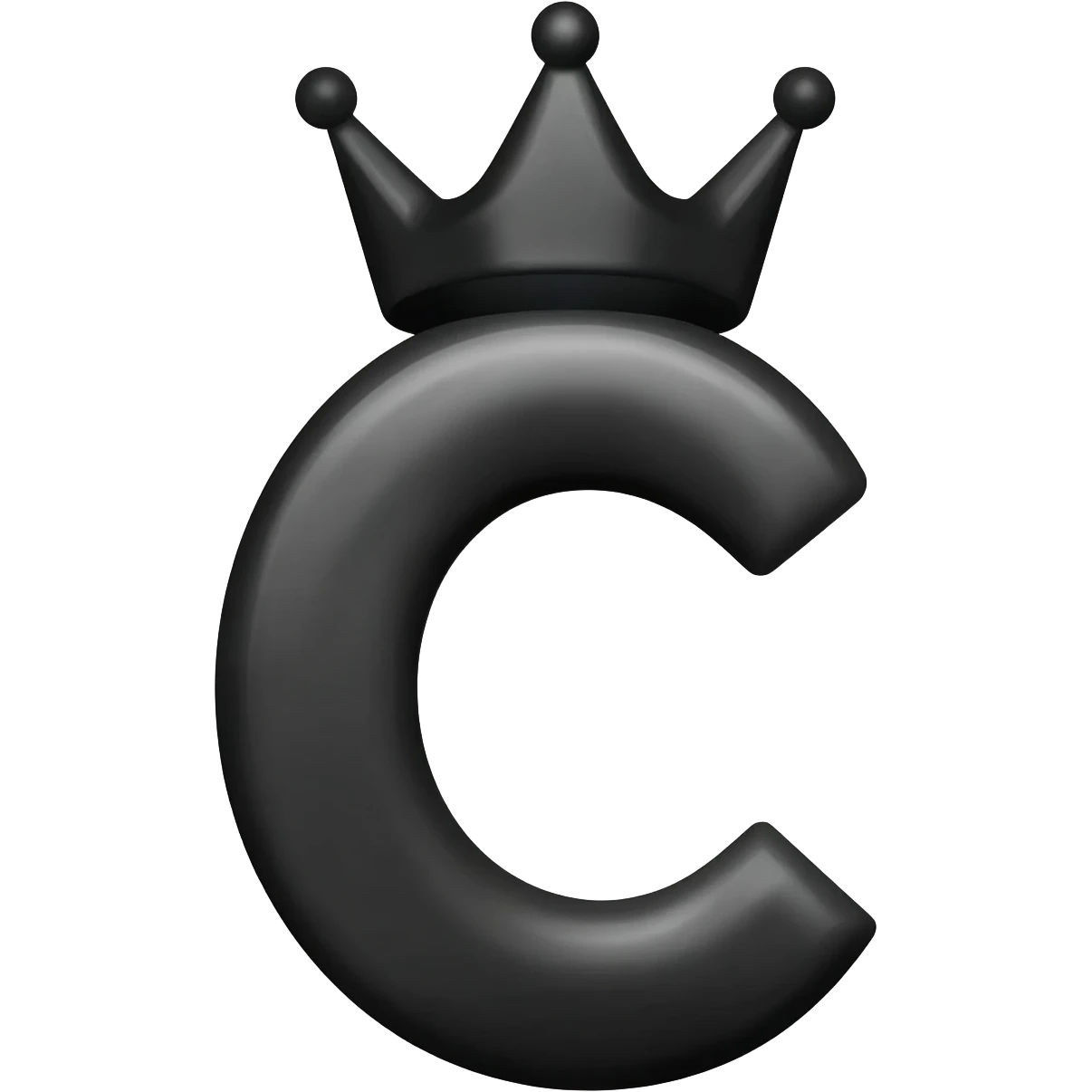 Він має бути в польті зігнктий типу літра с але в іншу сьорону і крала торчати і він чорний emoji