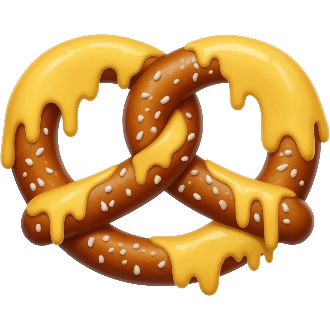 melted cheese on pretzel emoji