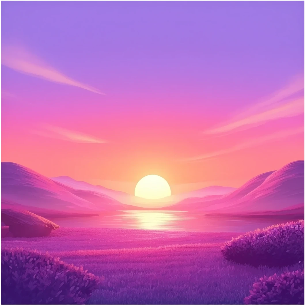 Shiny pastel rose-pink-lavender-violent-gradient sunset aesthetic realistic real life scenery landscape sunrise aesthetic landscape scenery scenic background emoji