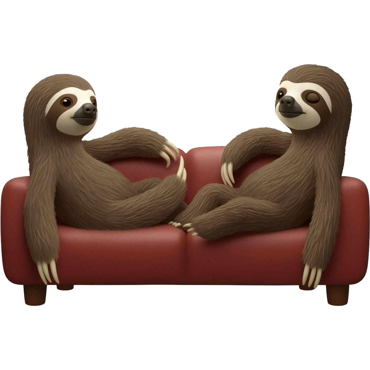Two sloths watching Netflix emoji