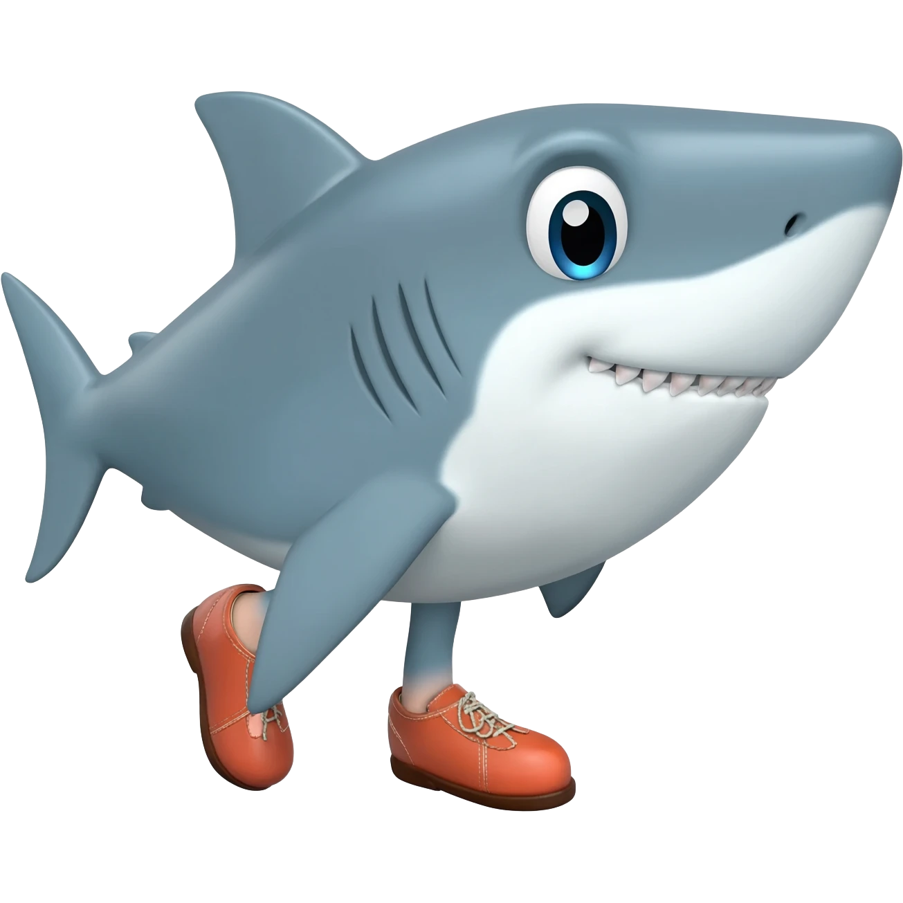 Shark wearing shoes emoji
