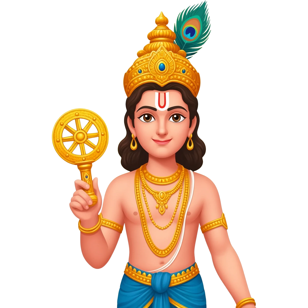 Lord krishna holding  with Sudharshan chakra emoji