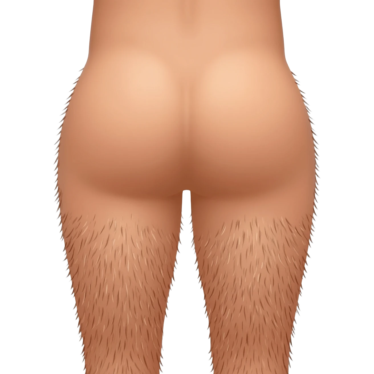 Hairy butt emoji
