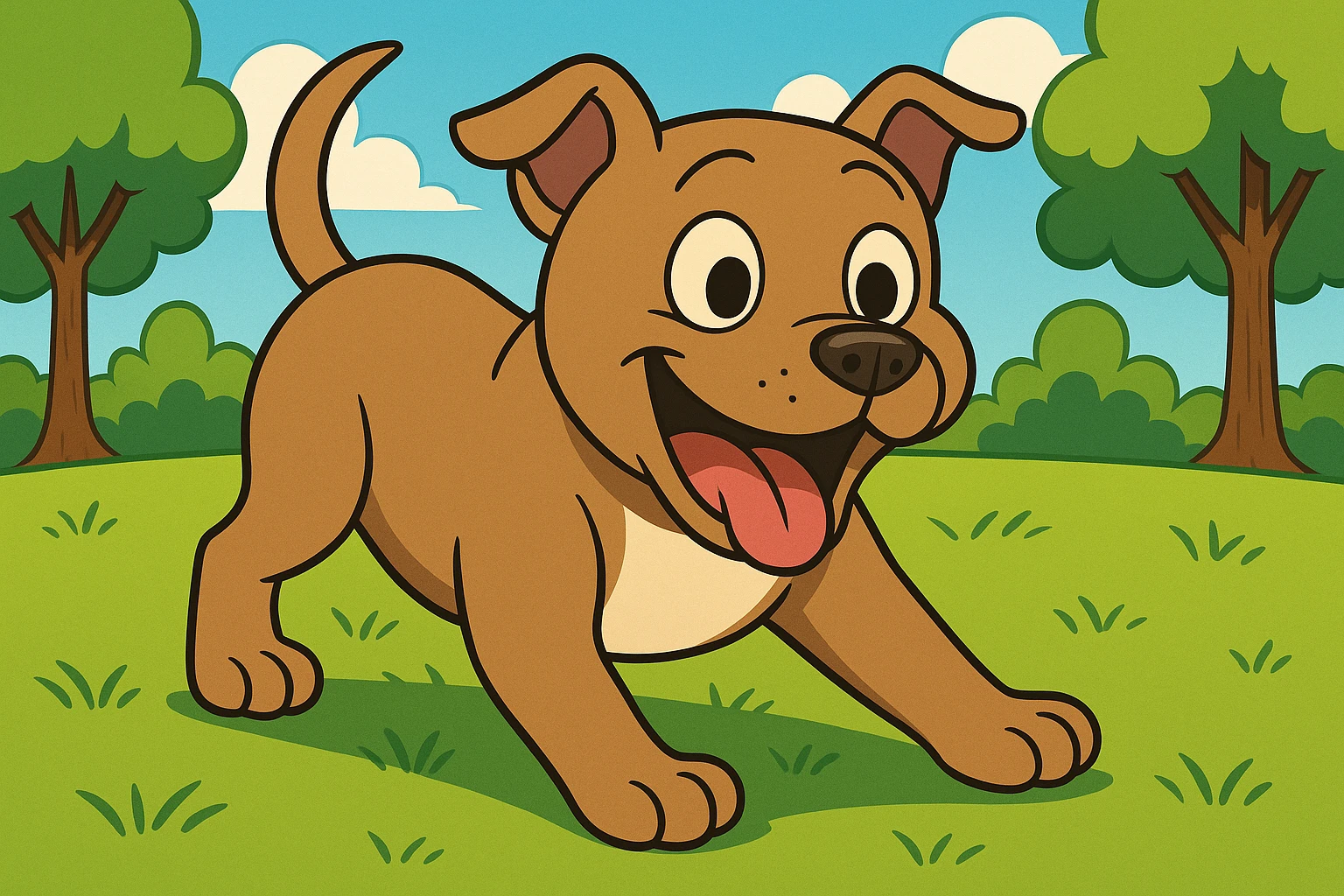 Add a park background while maintaining the original style of the image. emoji