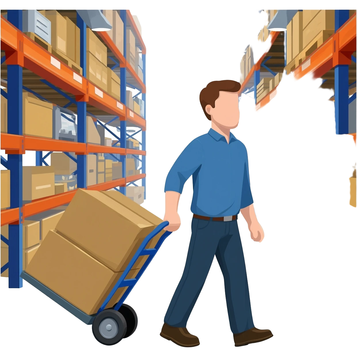 pushing factory trolley emoji