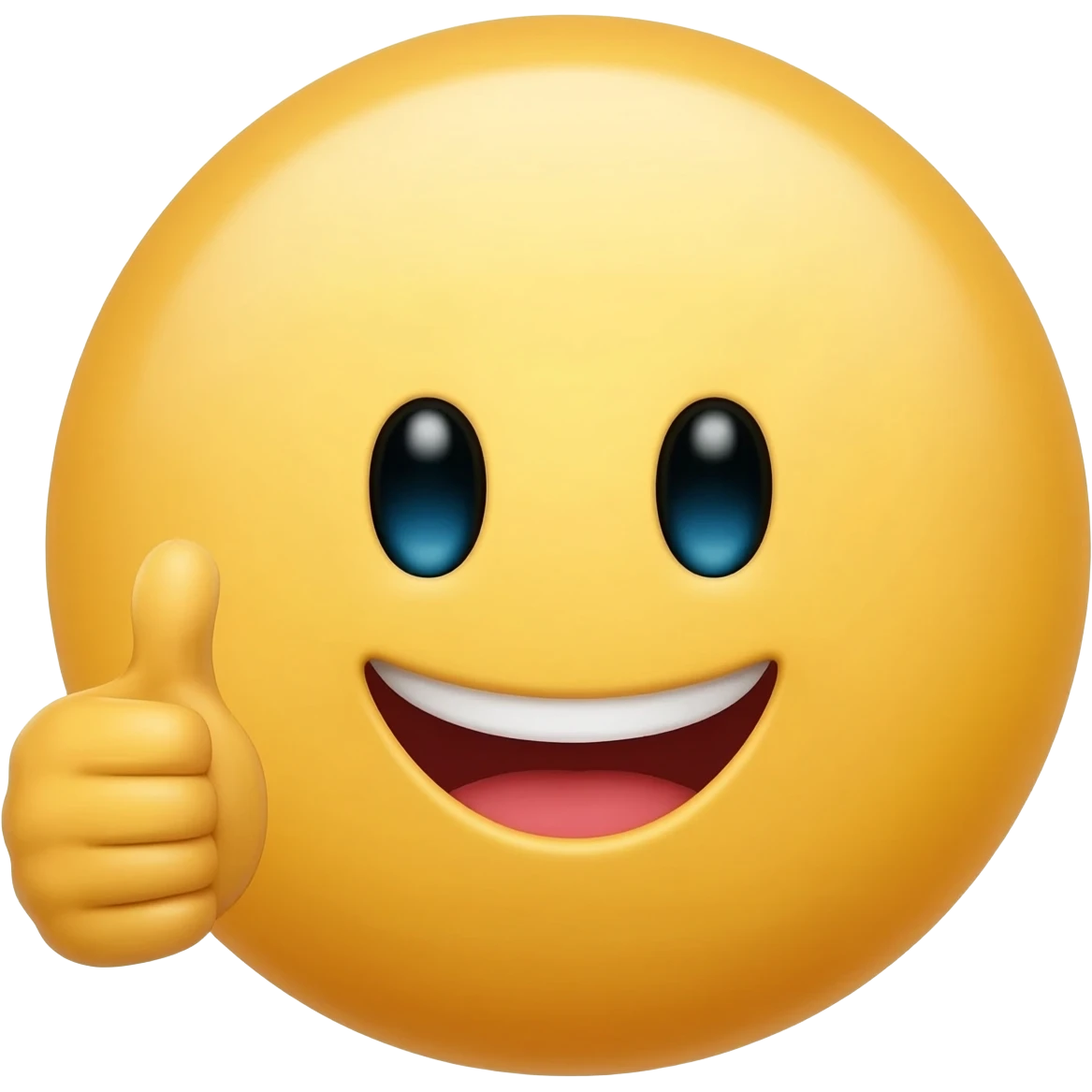 happy face with thumbs up emoji