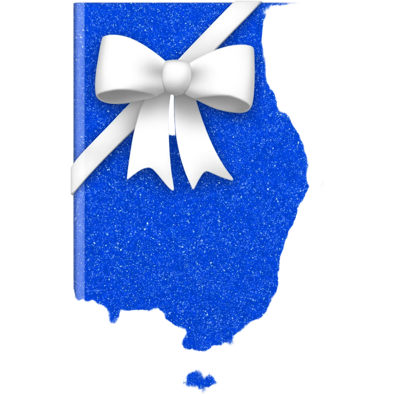 notebook cobalt glittery sparkle with bow white emoji