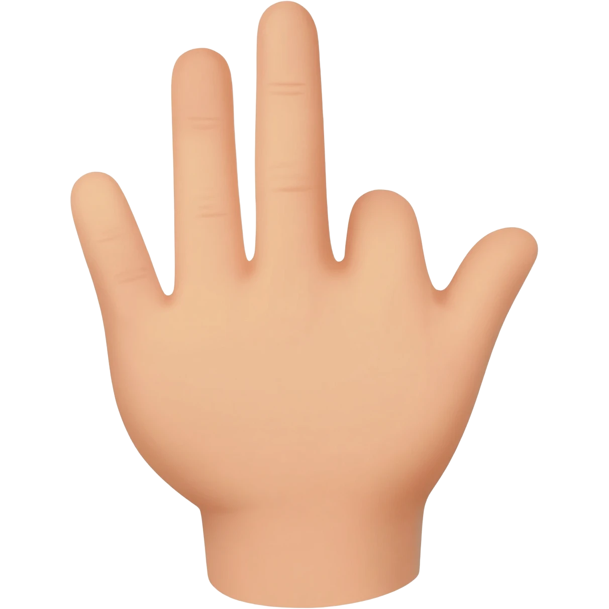 left hand missing the ring finger emoji