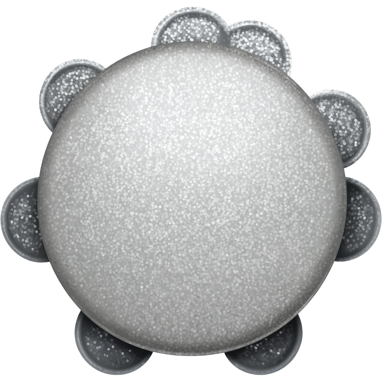 Pandero gris con brillitos emoji