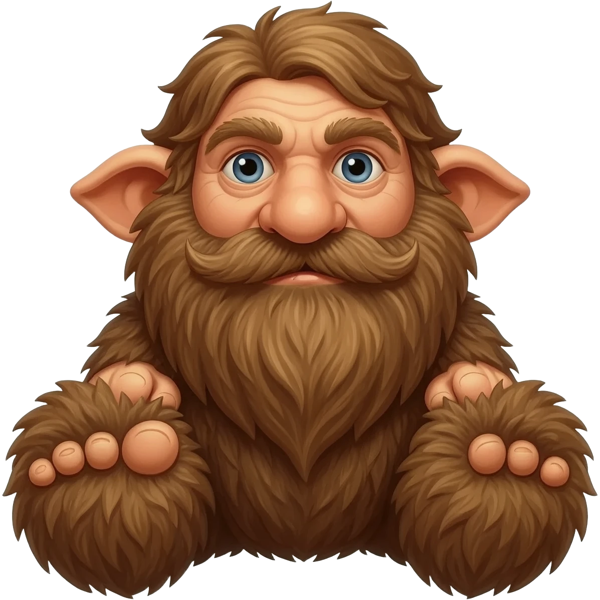 un hobbit du seigneur des anneaux qui as de grand pieds poilu emoji