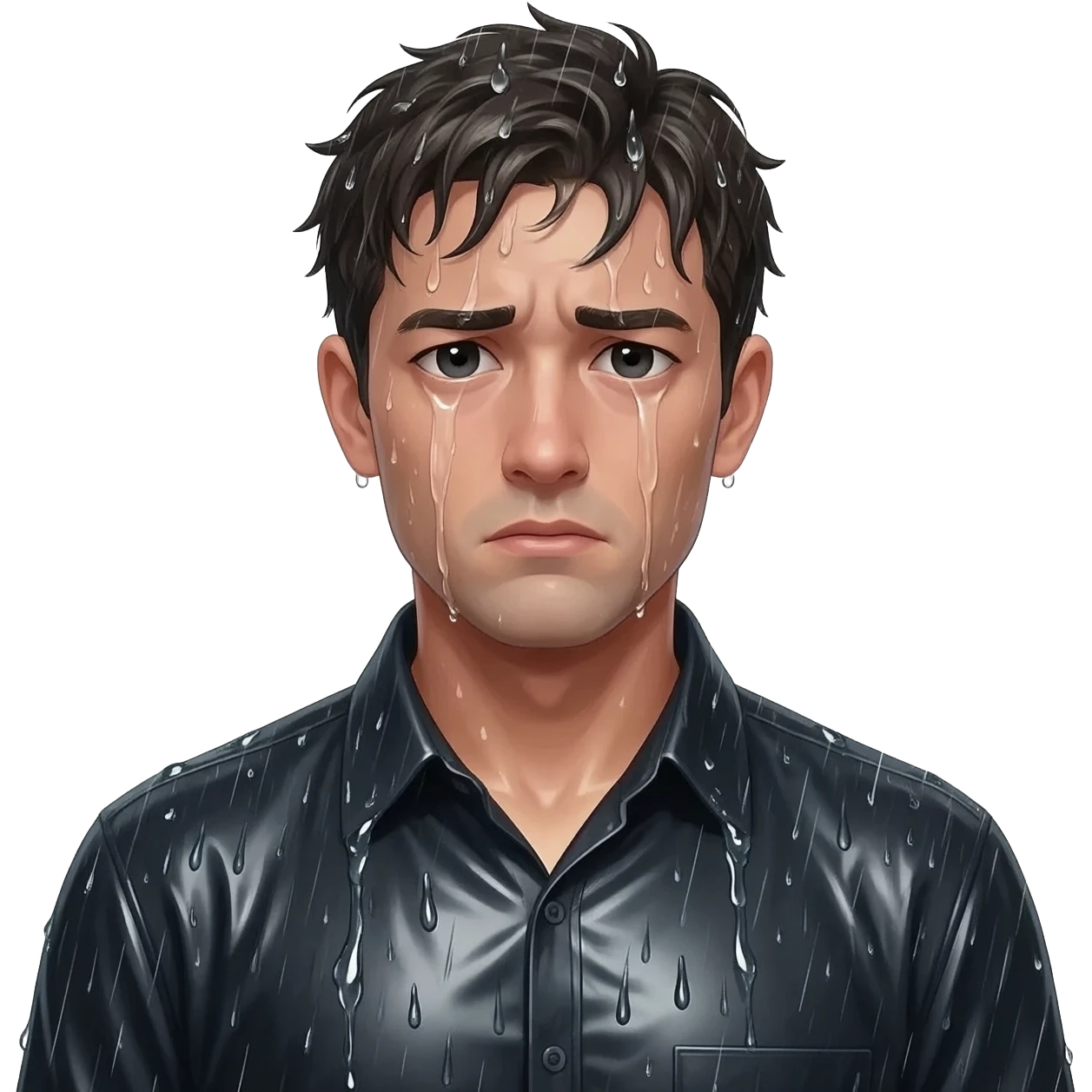 man soaking wet emoji