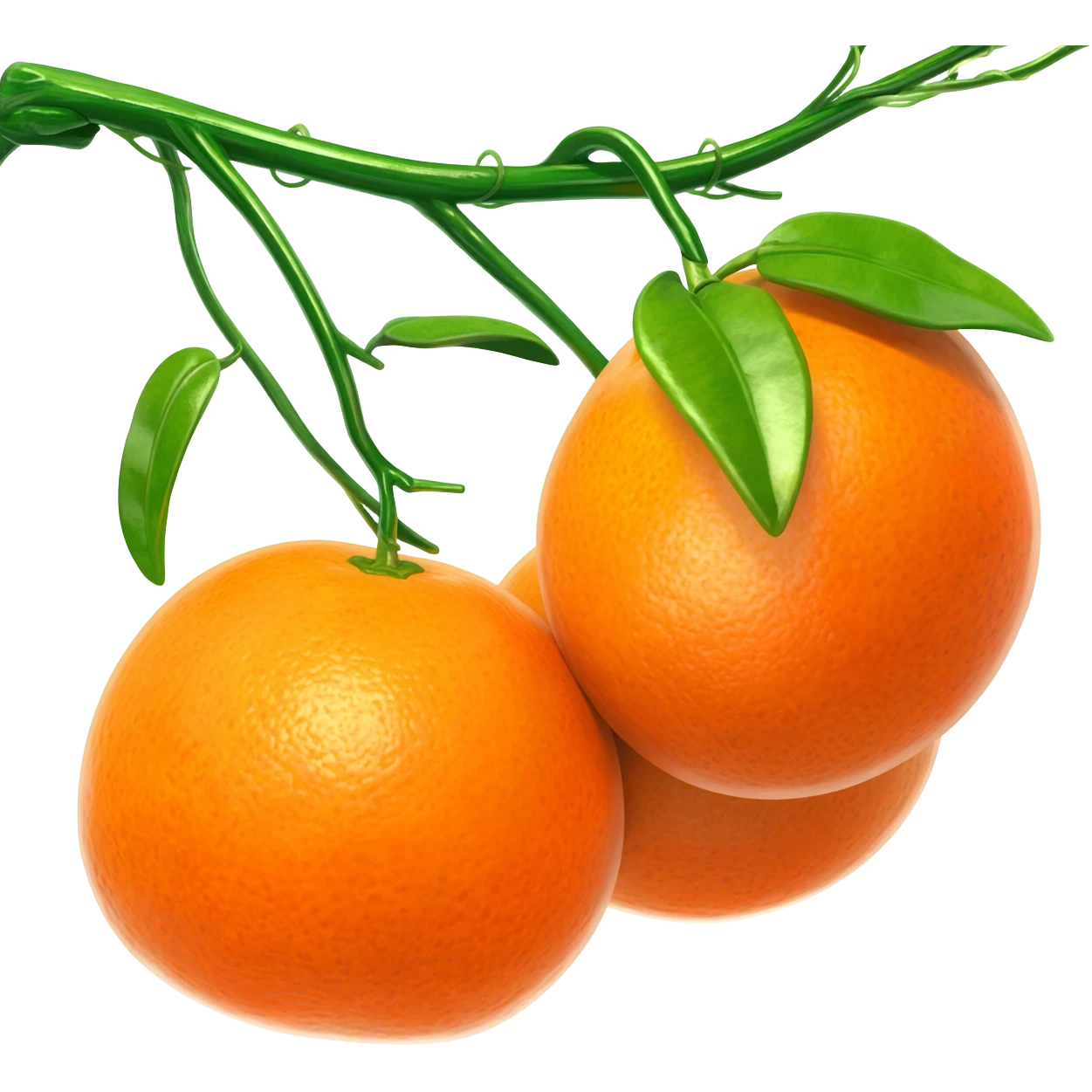 Clementines on vines emoji