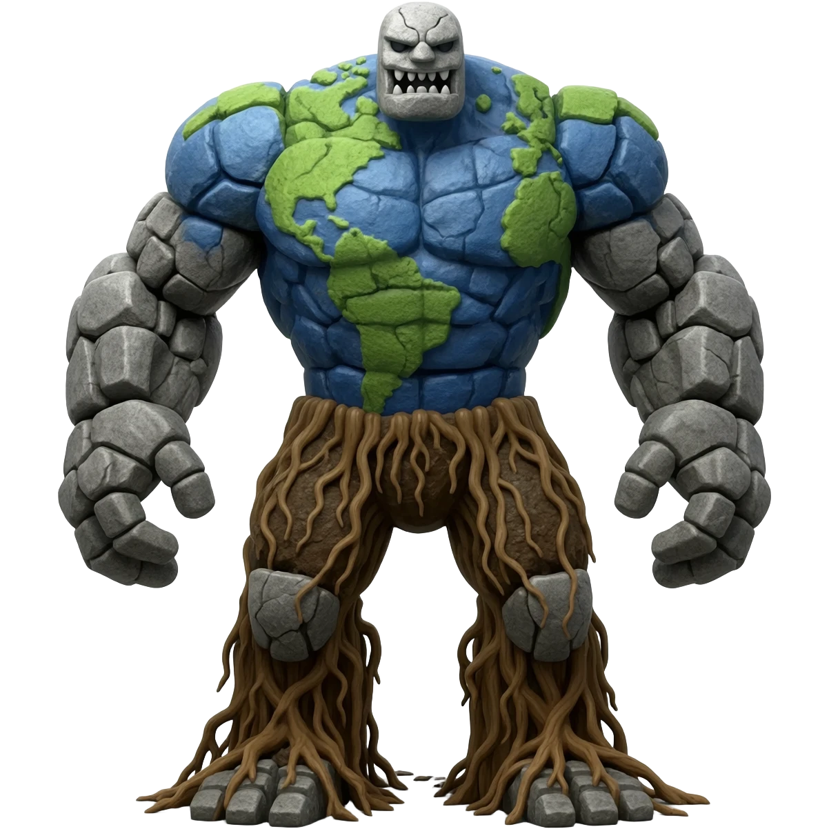 a full body Earth Golem emoji