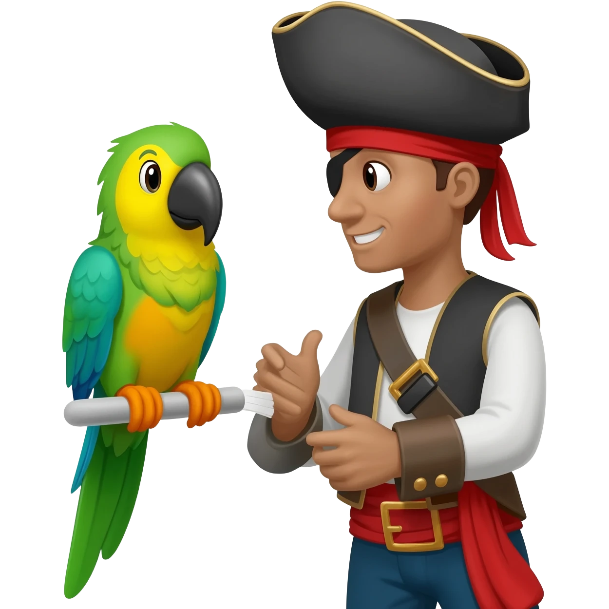 pirate and parrot emoji