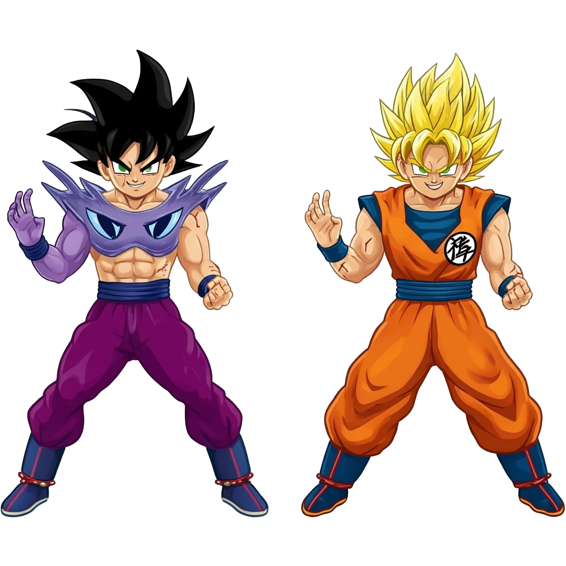 Evil Goku ssj-evil vegeta ssj (evil gogeta) fusion dance what if emoji