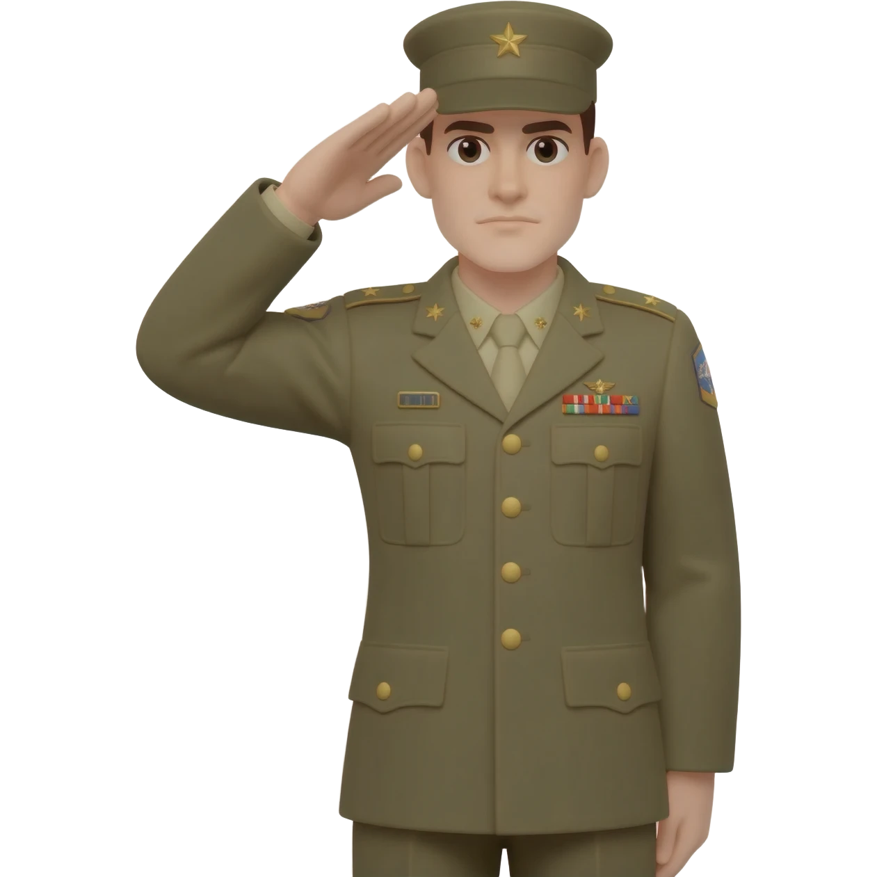 a American soldier saluting emoji