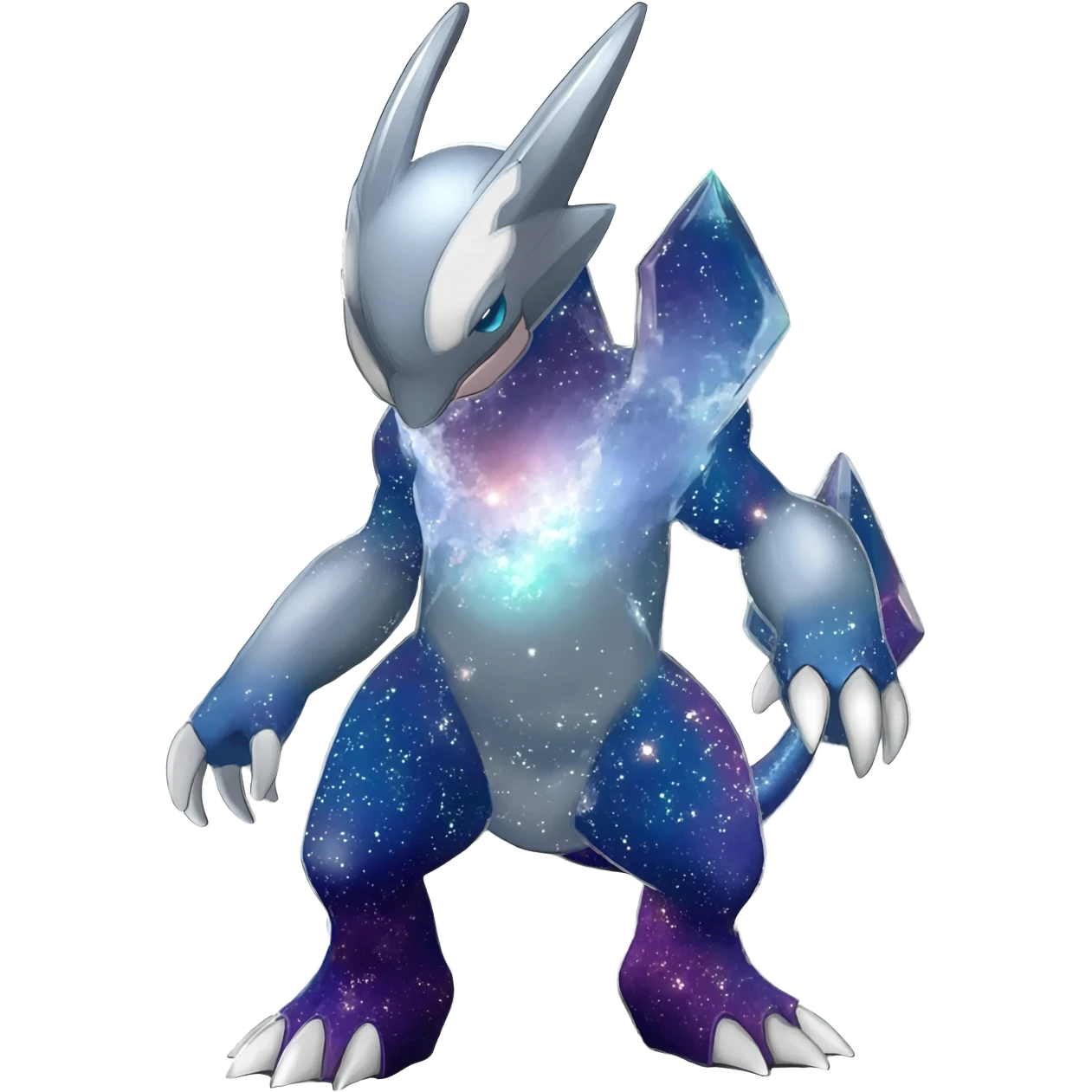 Shiny Starry Galactical Nargacuga-Silvally-Absol-Digimon-fusion-animal-Pokémon-creature  emoji