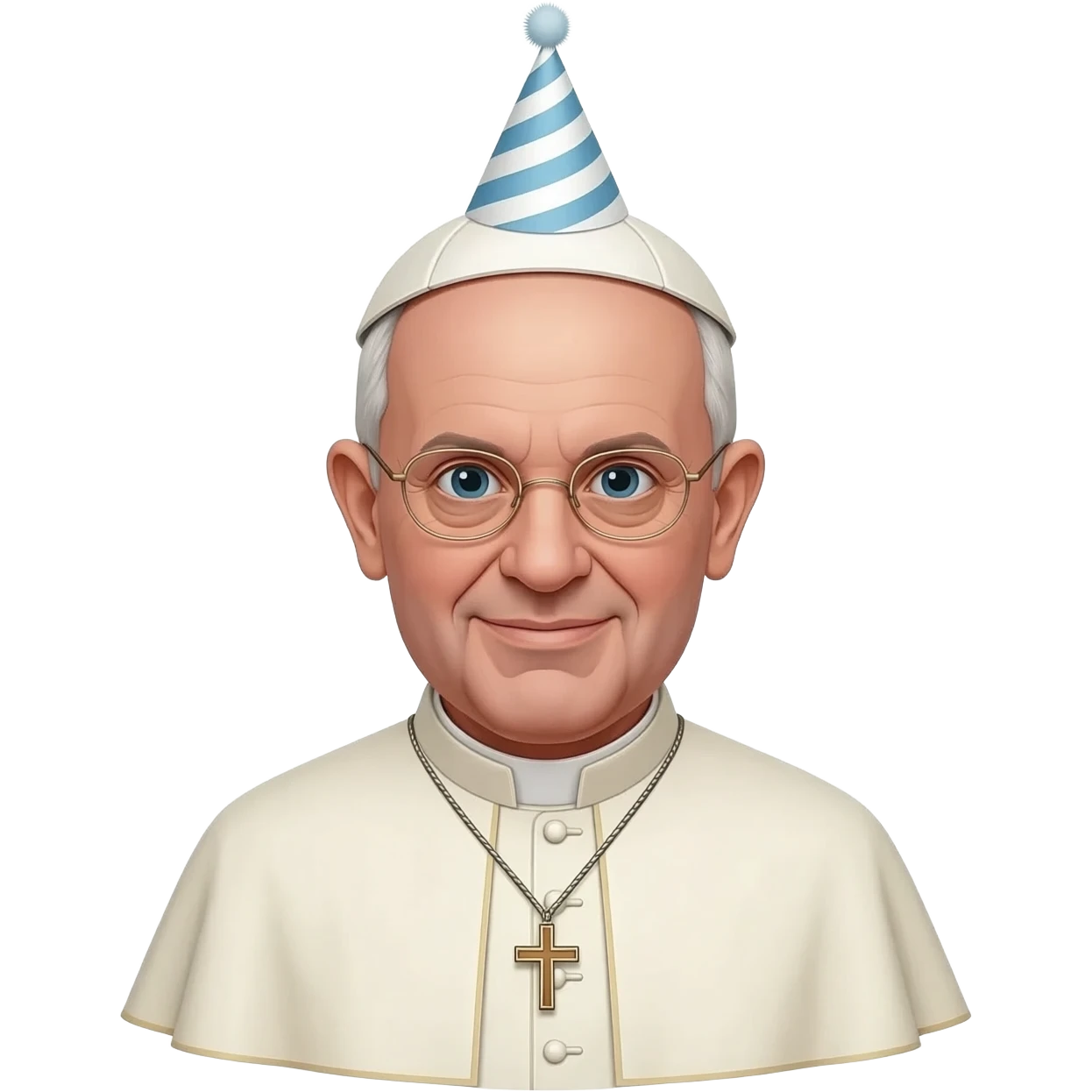 Una Papa con un sombrero de cumpleaños emoji