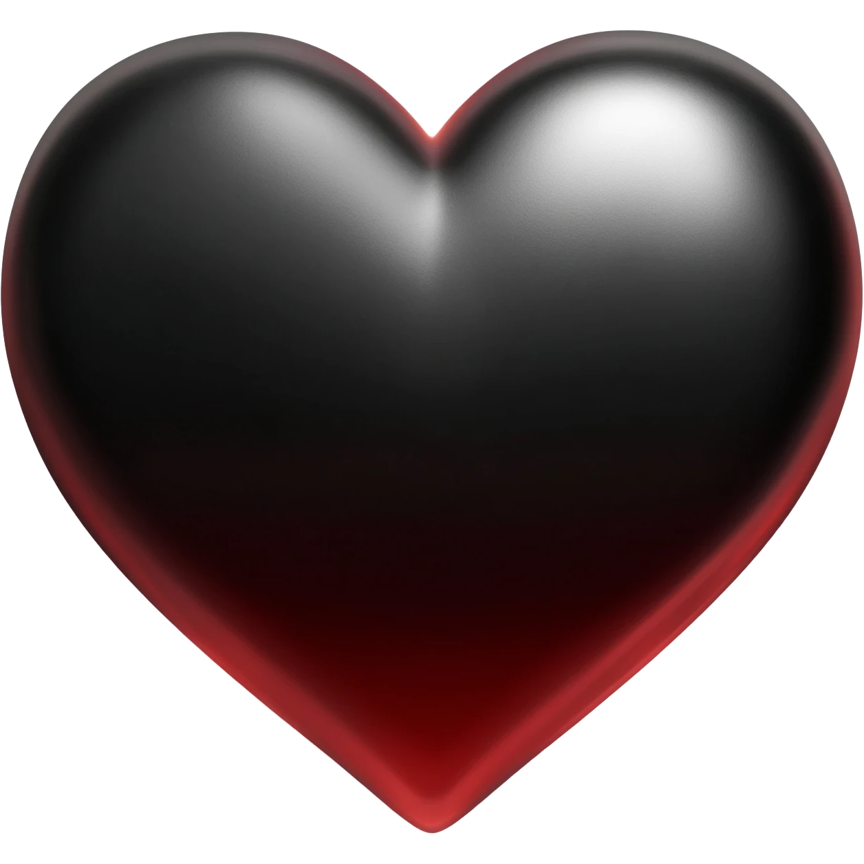 Gothic black and red and silver heart emoji