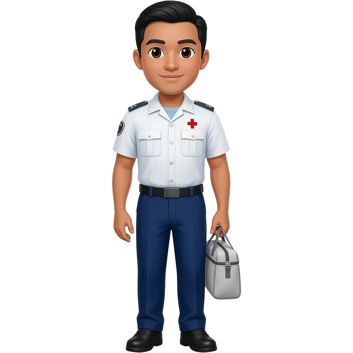 Filipino man paramedic uniform with shoes emoji