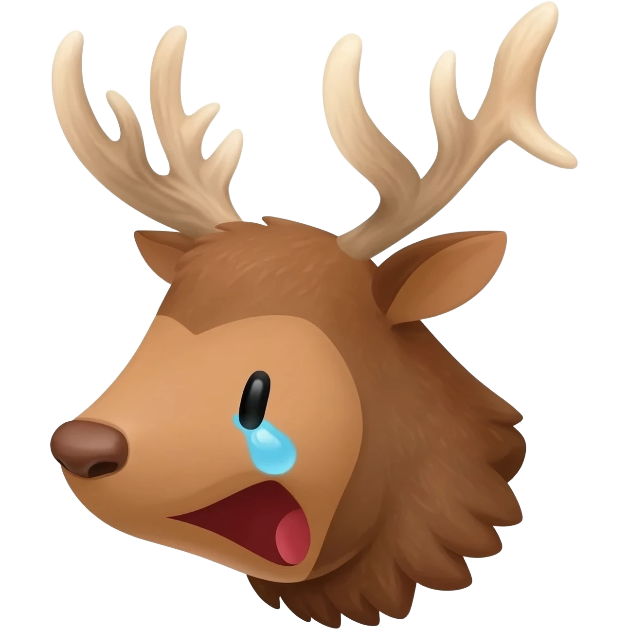 elchkopf diagonal stark lachen tränen emoji