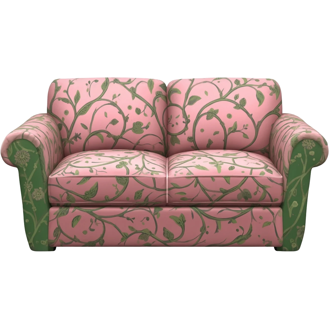 floral green and pink couch emoji