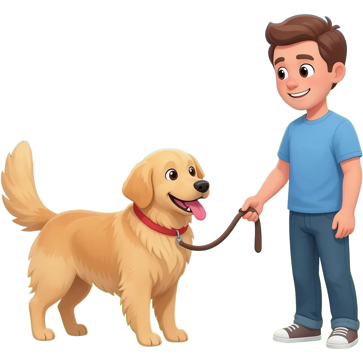 dog bringing lead to master emoji