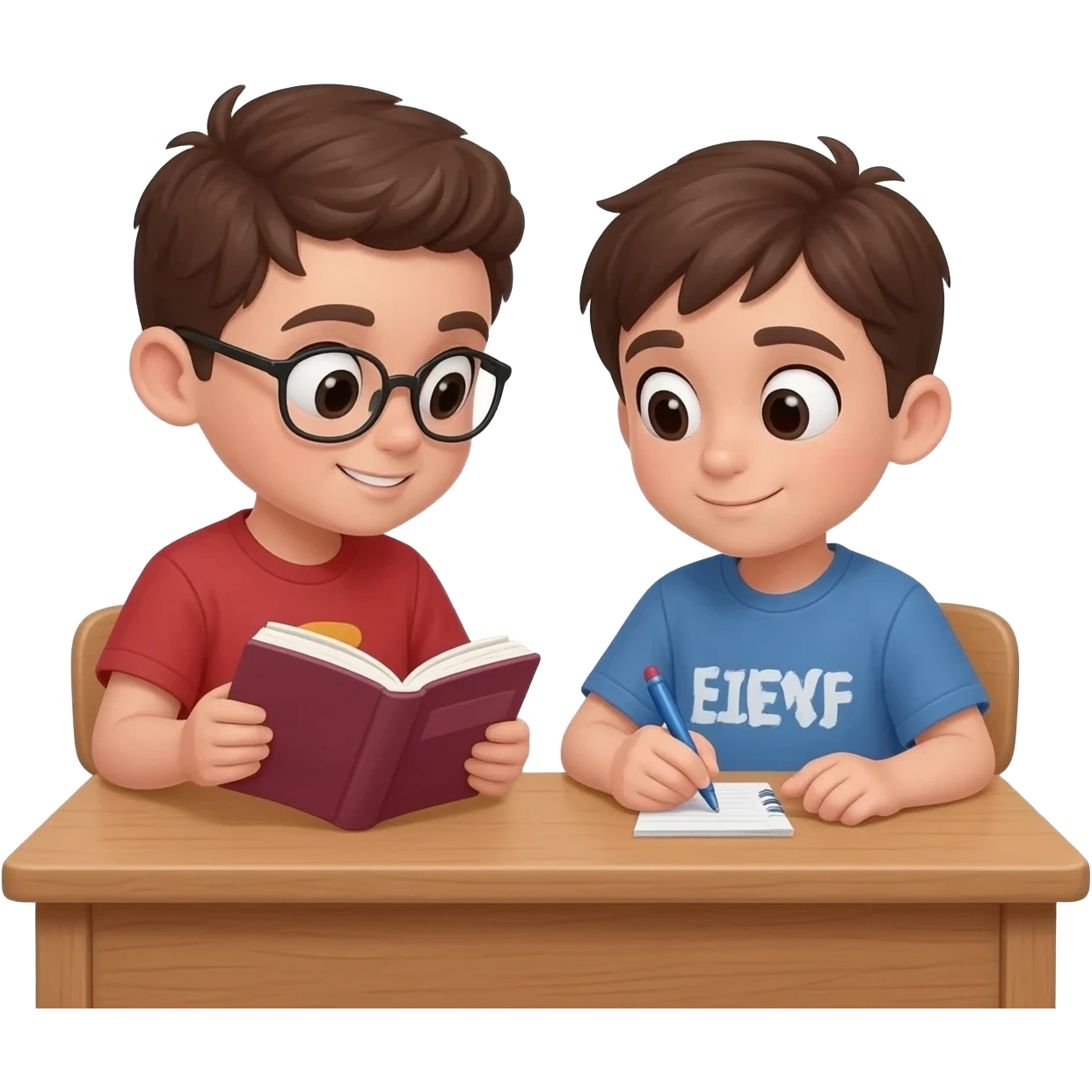 2 people studying together emoji