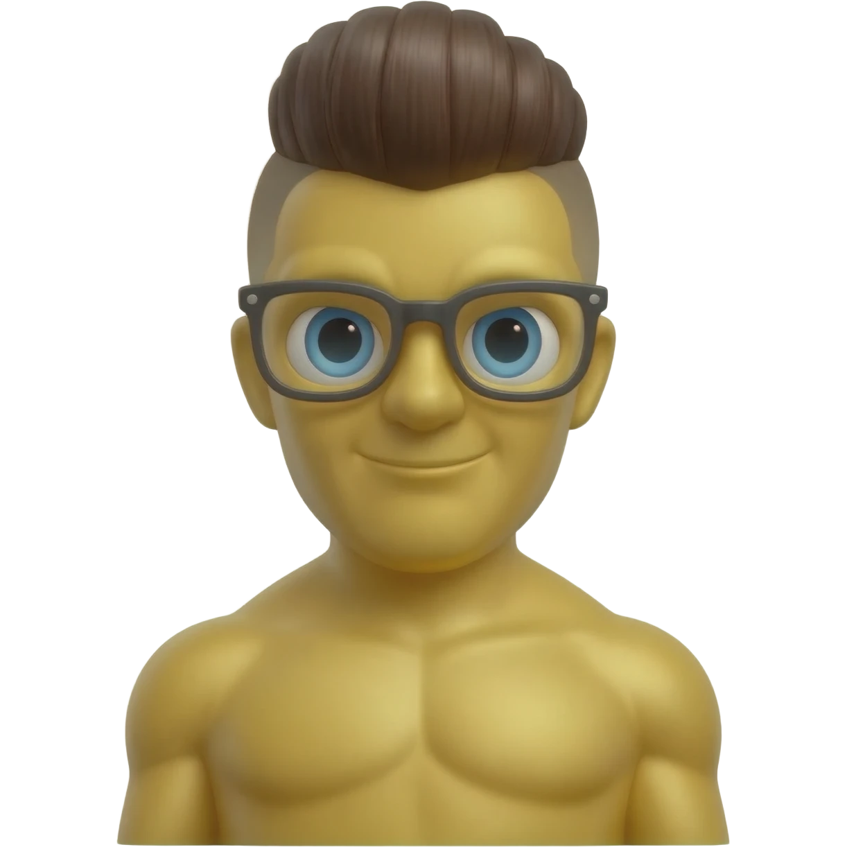 a oscar statuette with a quiff haircut and glasses emoji