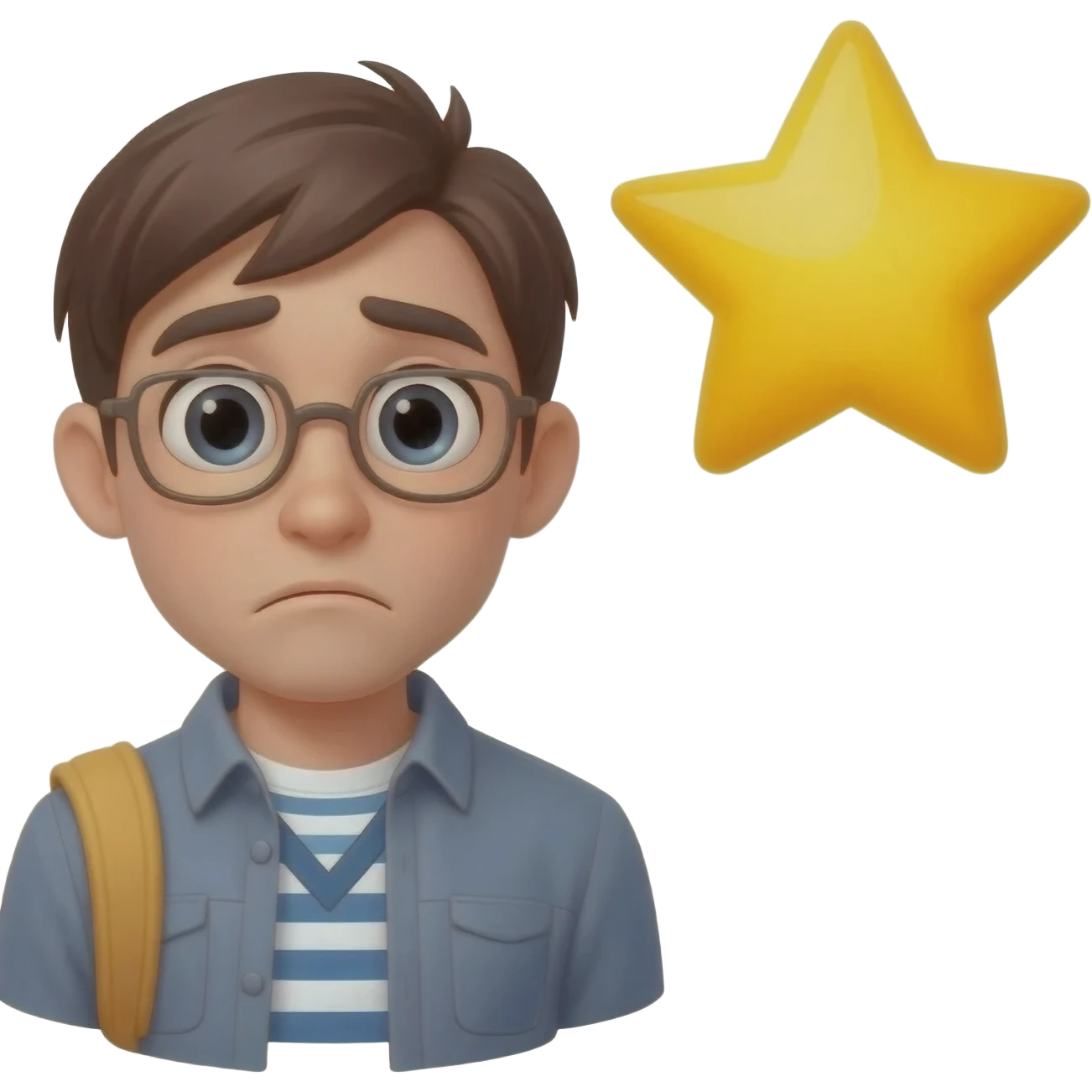 Create a simple emoji-style illustration representing the Vietnamese proverb "Without a teacher you cannot succeed". Include a teacher emoji, a student looking confused, and a star symbolizing success. Bright colors, simple icons, white background. emoji