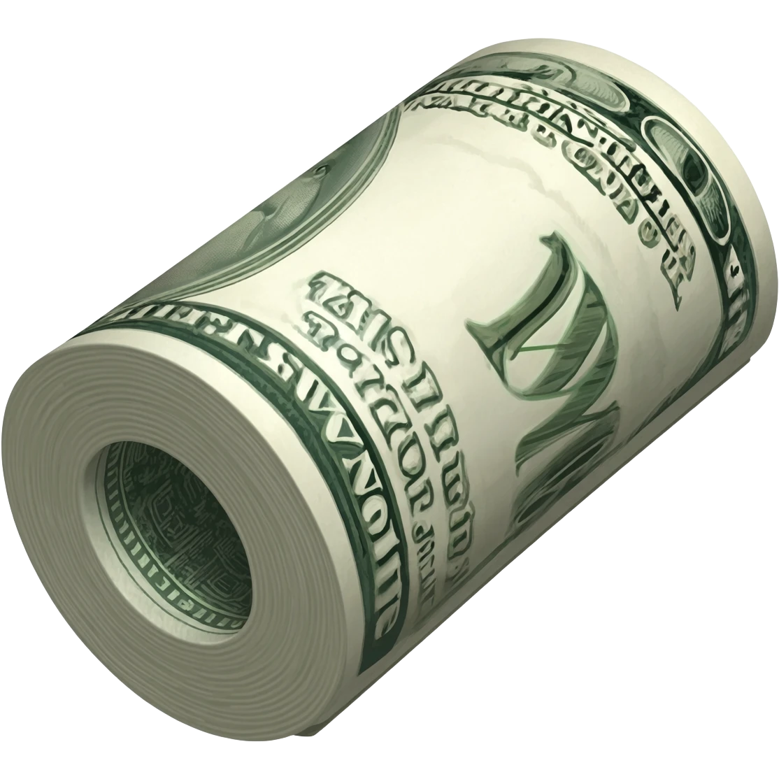 Rollo de papel de dinero emoji