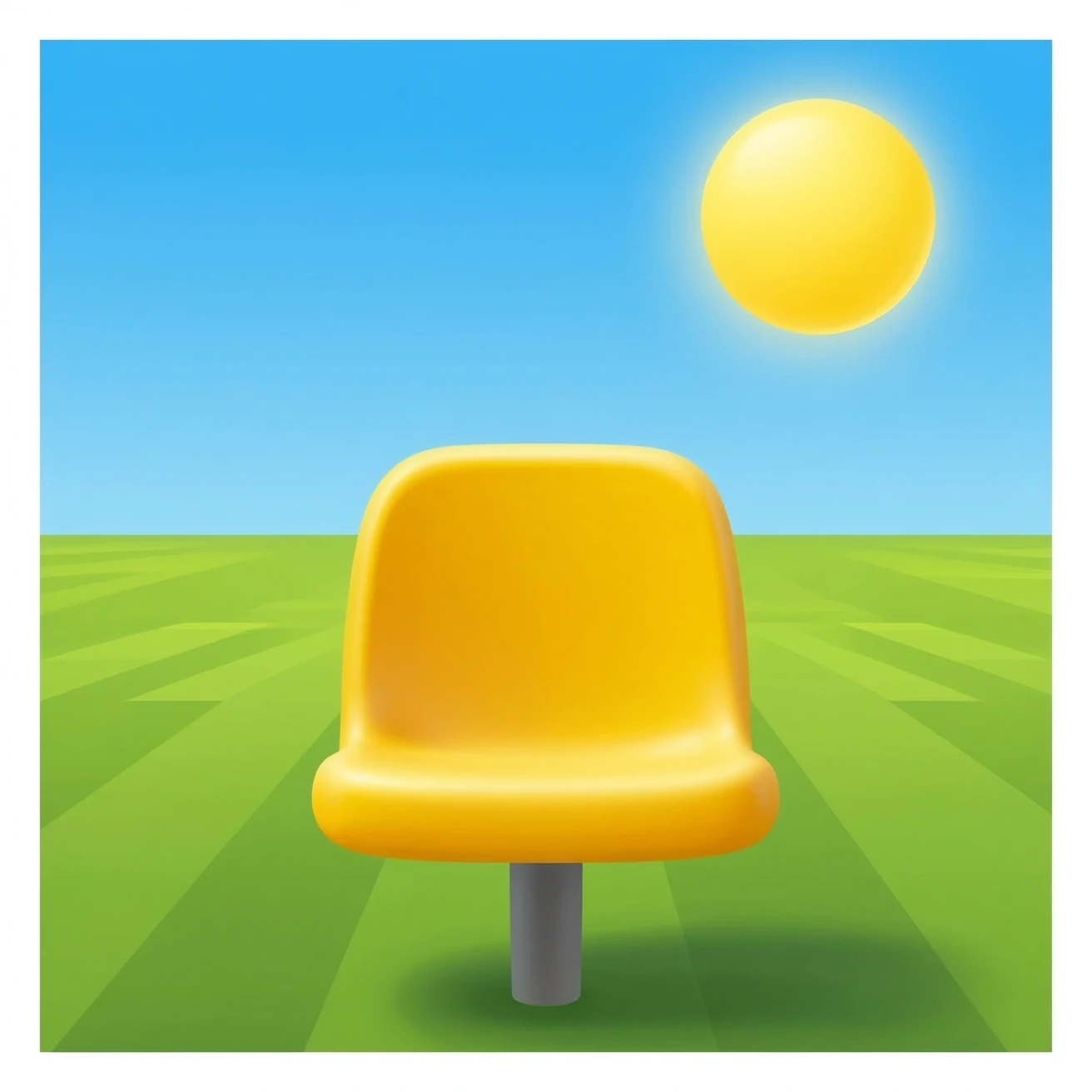 yellow baseball stadium single seat emoji