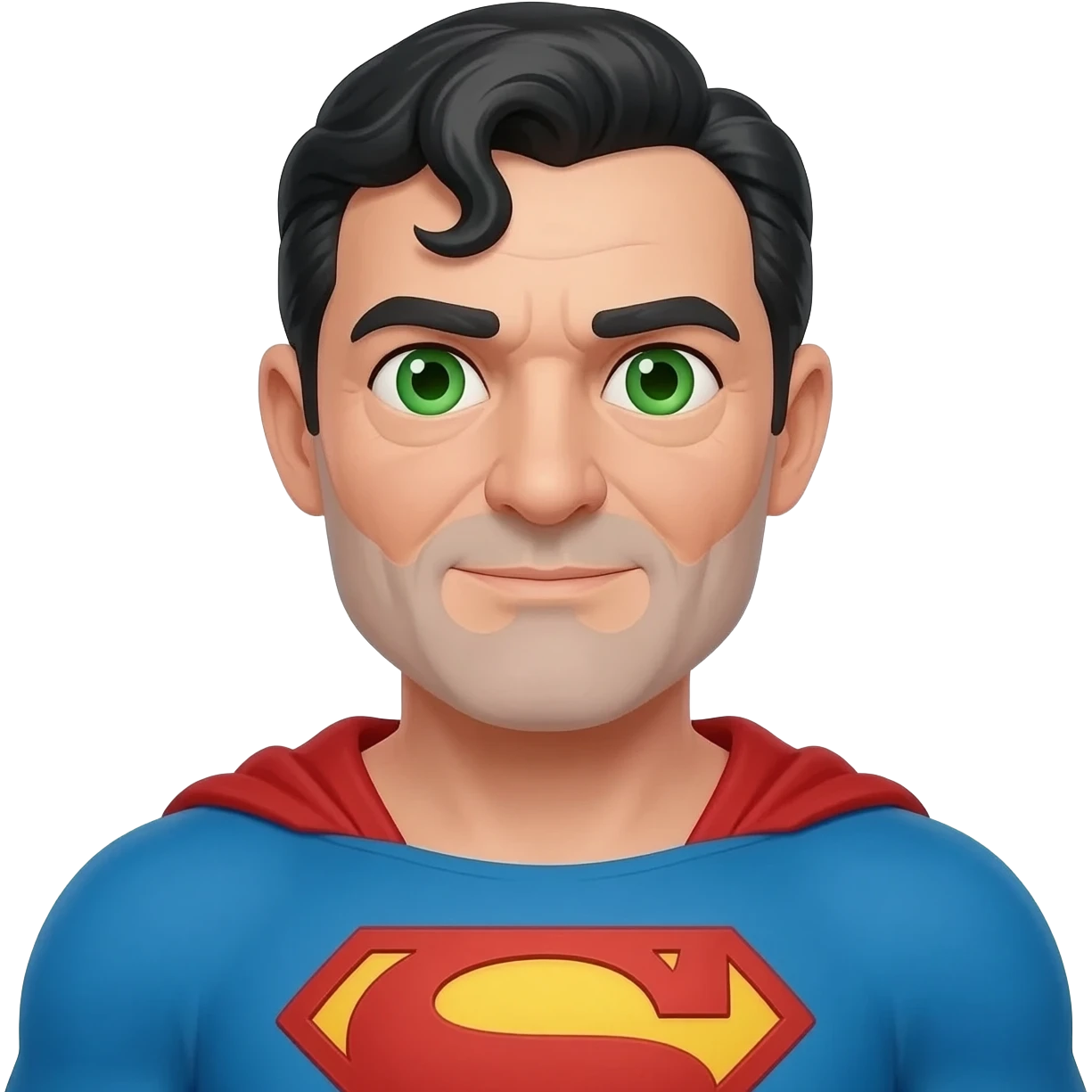 old man superman no beard green eyes emoji