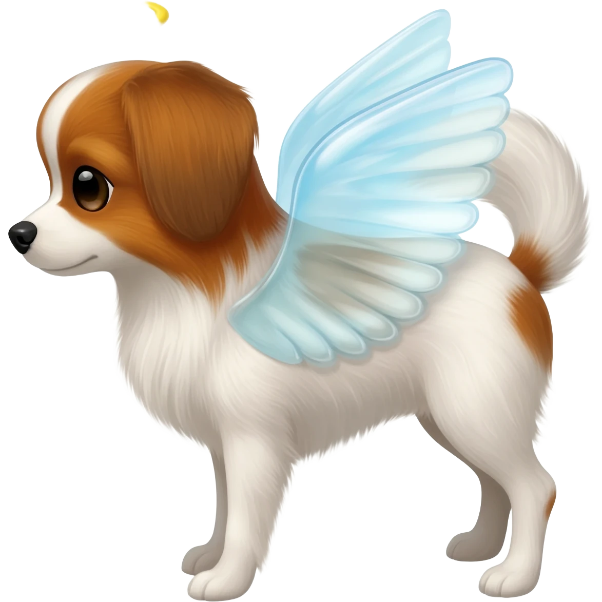 dog papillon angel emoji
