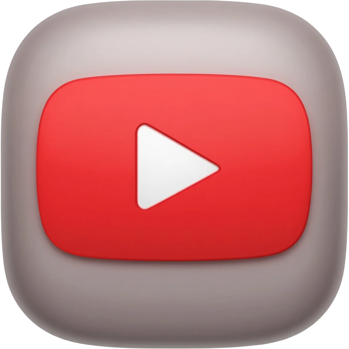 The YouTube app icon as a face emoji