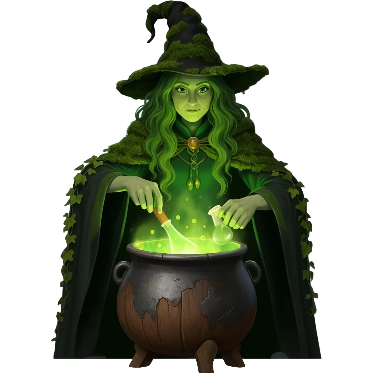 green witch cooking potion emoji