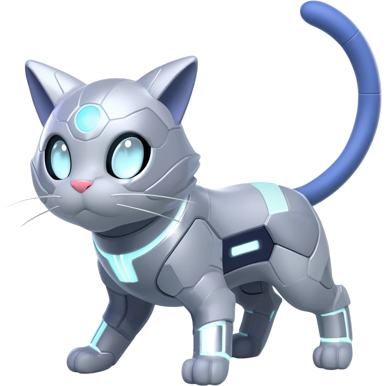 Futuristic Fakemon-feline emoji