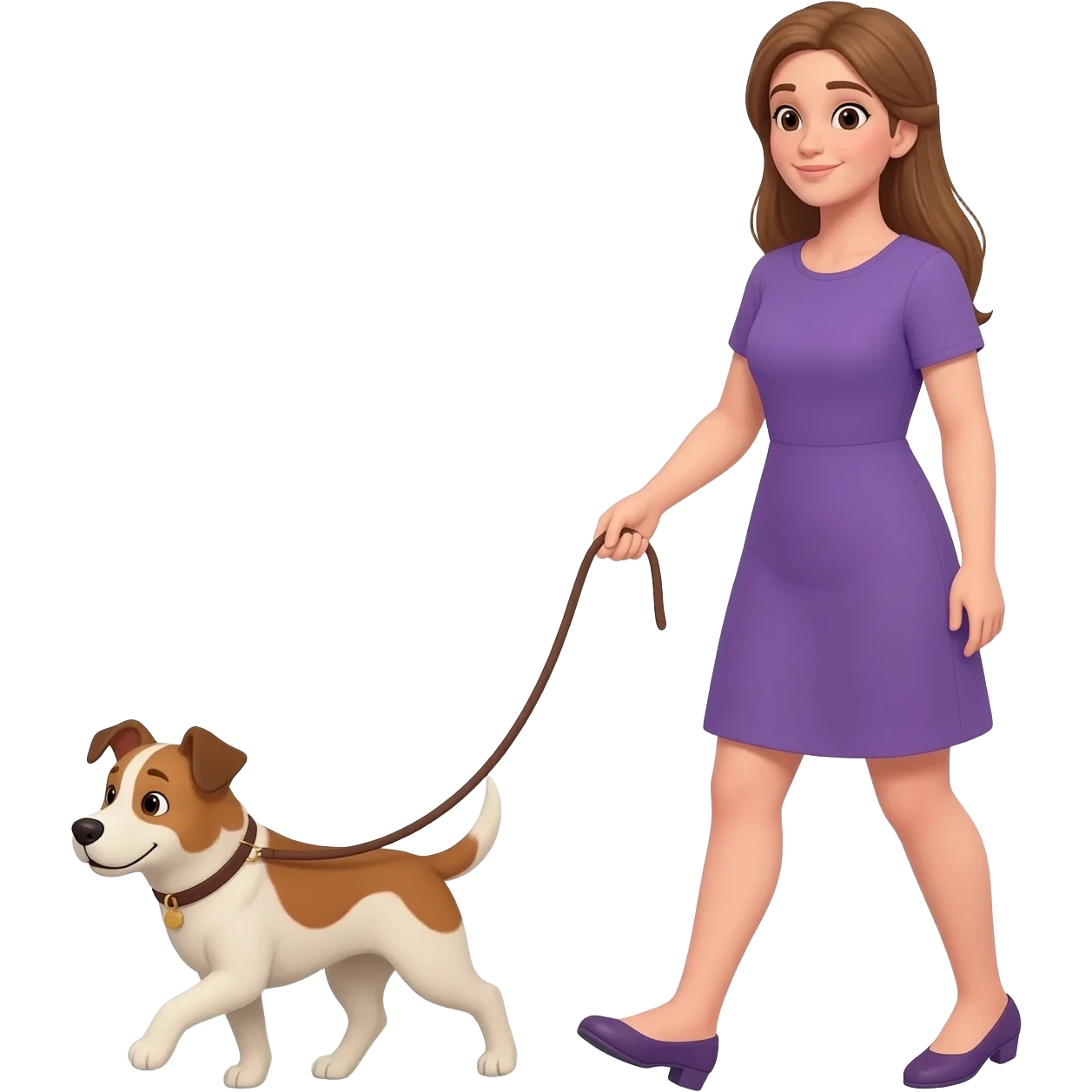 Mavis walking dog emoji