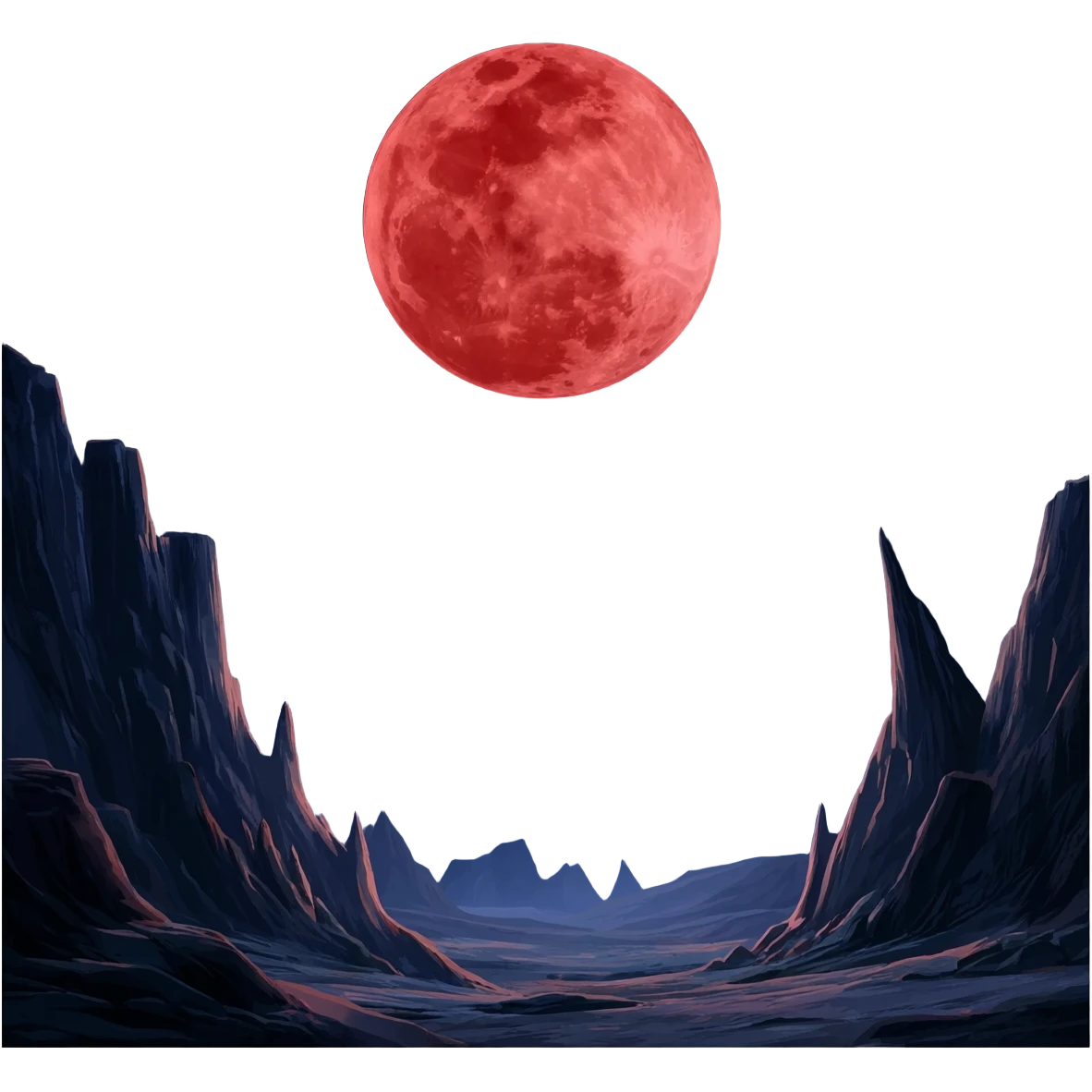 Bloody moon emoji