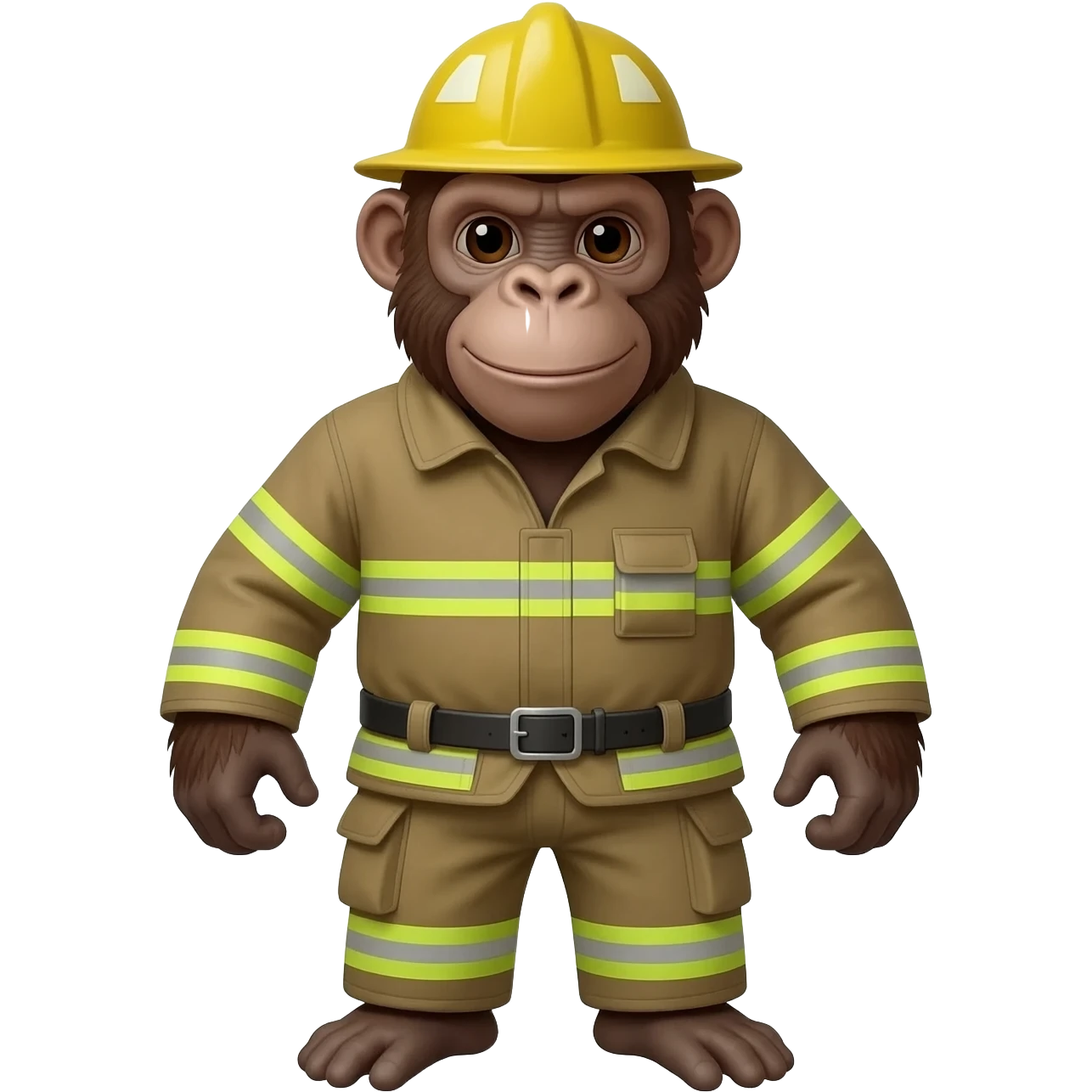 Chimpanzee firefighter emoji