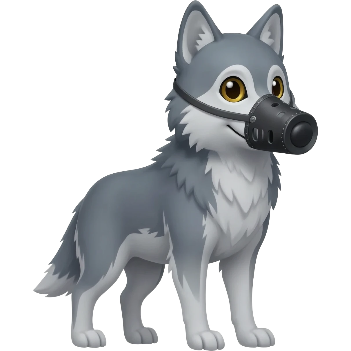 Wolf with a muzzle emoji
