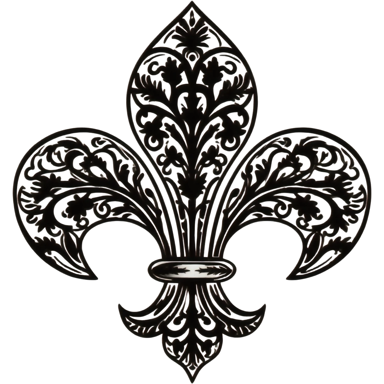 black fleur de lis emoji