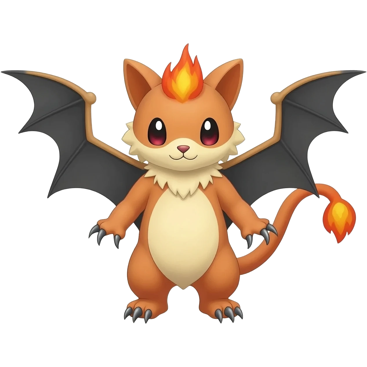 Noibat-Litten-Torracat-fusion-Fakemon-Pokémon-creature  emoji