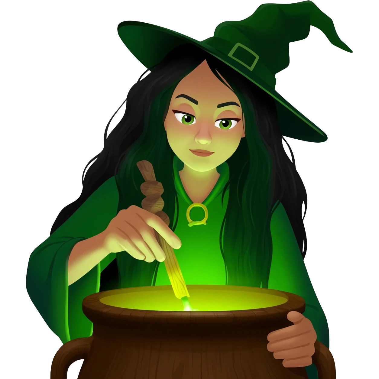 green witch cooking potion emoji