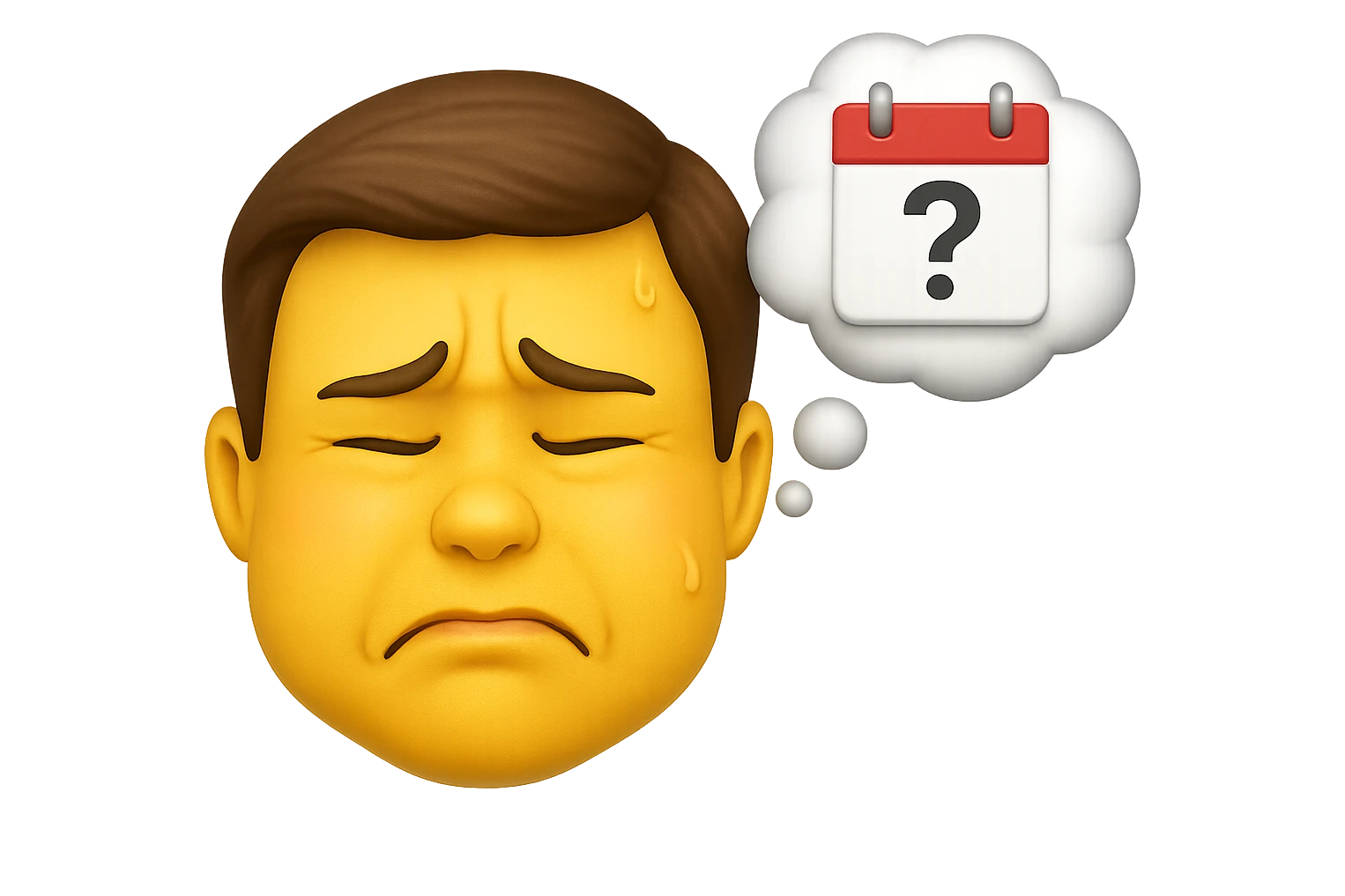 emoji stile iphone che riguarda l'argomento "stipsi/andrò al bagno oggi?", iperrealistico 4k emoji